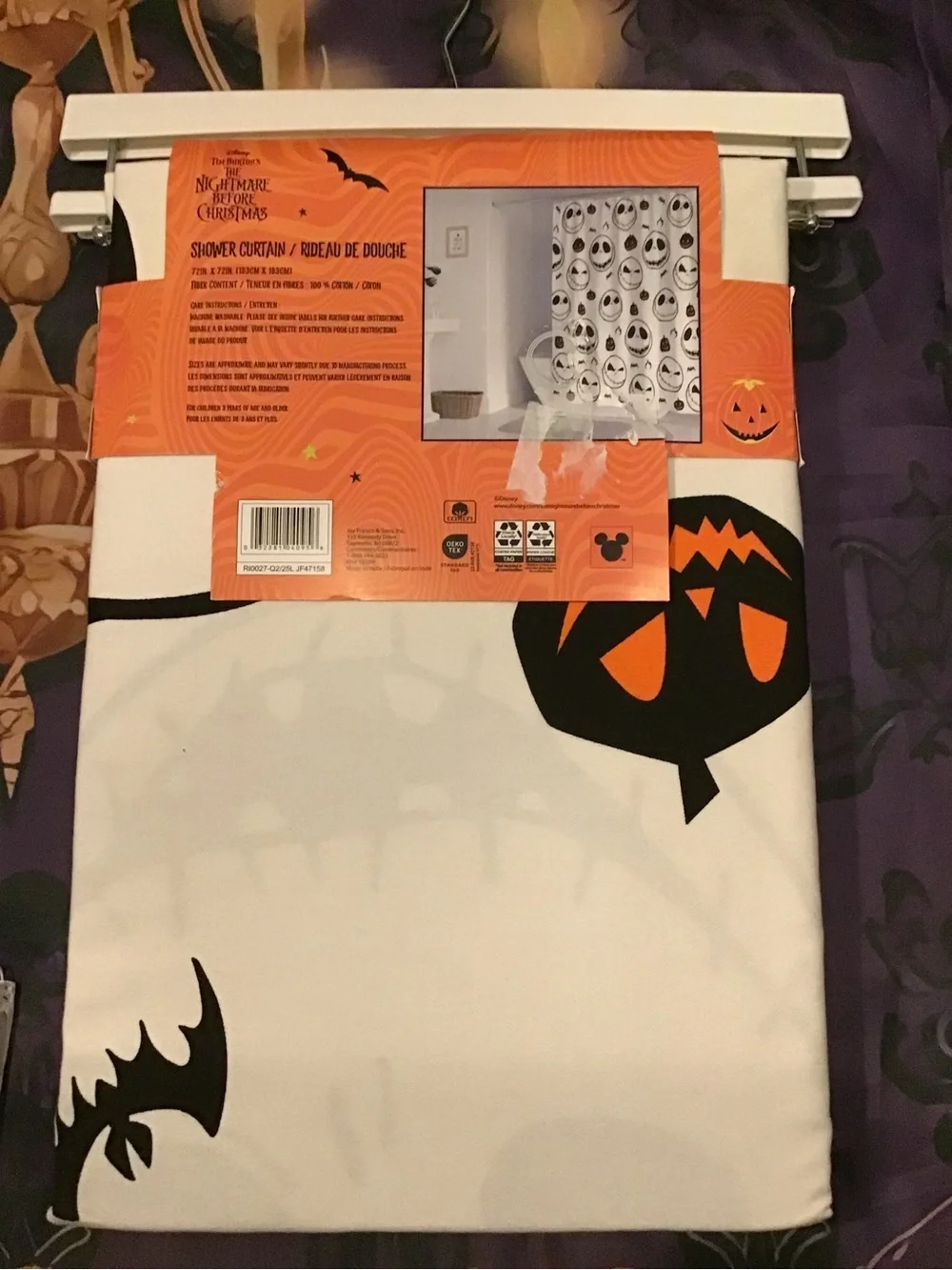 Disney the nightmare before christmas jack a skellington shower curtain -NEW